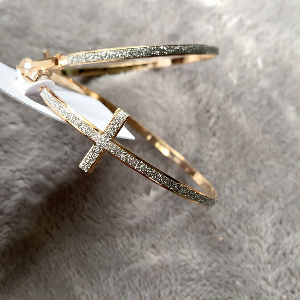 Cross Hoop earrings